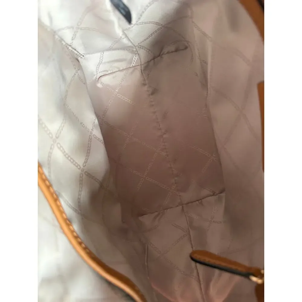 Michael Kors Sullivan Small Logo Top-Zip Tote Bag Logo-print Leather Canvas - Picture 12 of 16